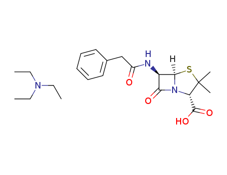 N,N-diethylethanamine; 3,3-dimethyl-7-oxo-6-[(2-phenylacetyl)amino]-4-thia-1-azabicyclo[3.2.0]heptane-2-carboxylic acid cas  30154-78-0