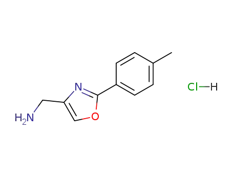 Molecular Structure of 33105-96-3 (C-(2-P-TOLYL-OXAZOL-4-YL)-METHYLAMINE)