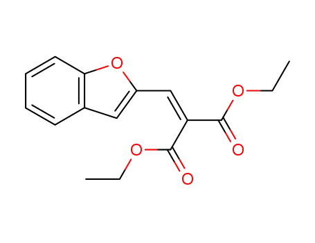 Molecular Structure of 88234-80-4 (Propanedioic acid, (2-benzofuranylmethylene)-, diethyl ester)
