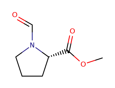 Molecular Structure of 3154-58-3 (L-Proline, 1-formyl-, methyl ester (9CI))