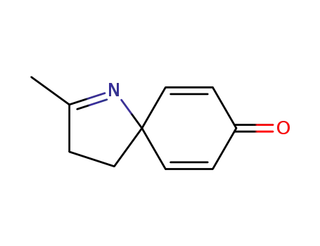 Molecular Structure of 161644-20-8 (1-Azaspiro[4.5]deca-1,6,9-trien-8-one, 2-methyl-)
