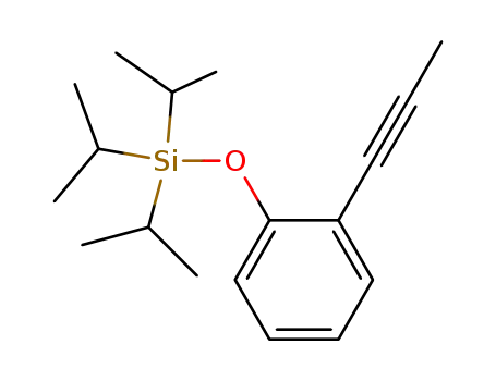 Molecular Structure of 199010-92-9 (Silane, tris(1-methylethyl)[2-(1-propynyl)phenoxy]-)