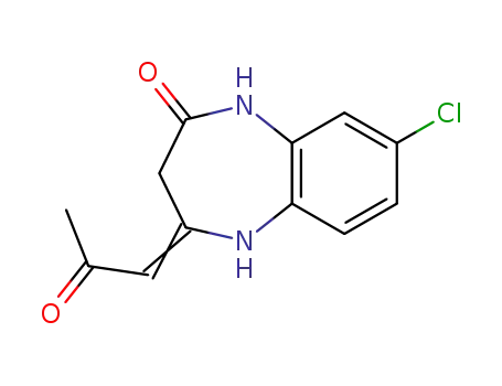 2H-1,5-Benzodiazepin-2-one,
8-chloro-1,3,4,5-tetrahydro-4-(2-oxopropylidene)-