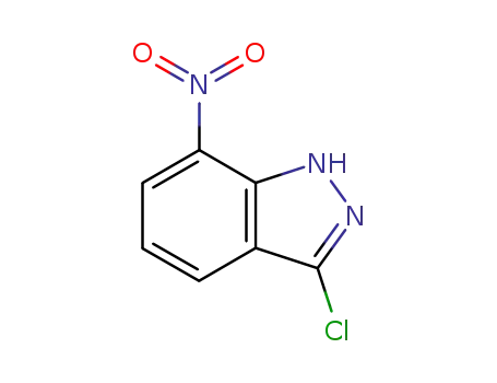 Molecular Structure of 74209-33-9 (1H-INDAZOLE,3-CHLORO-7-NITRO-)