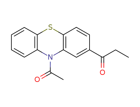 Molecular Structure of 80632-54-8 (10-acetyl-2-propionyl-10H-phenothiazine)