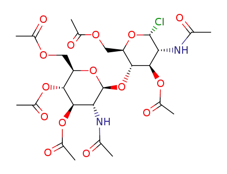 Molecular Structure of 7531-49-9 (N,N'-DIACETYL-3,6,3',4',6'-PENTA-O-ACETYL-1-CHLOROCHITOBIOSIDE)