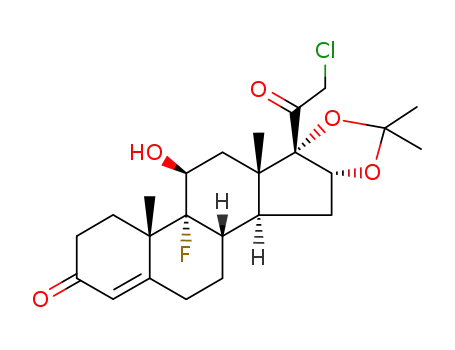 Pregn-4-ene-3,20-dione,21-chloro-9-fluoro-11-hydroxy-16,17-[(1-methylethylidene)bis(oxy)]-, (11b,16a)-