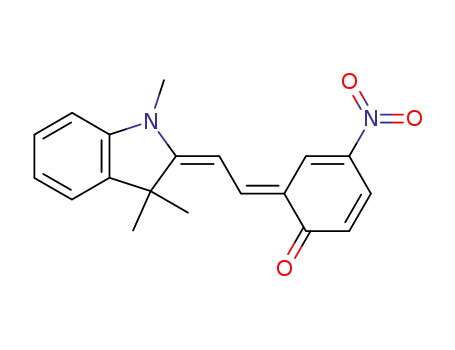 Molecular Structure of 16650-15-0 (2,4-Cyclohexadien-1-one,
6-[(1,3-dihydro-1,3,3-trimethyl-2H-indol-2-ylidene)ethylidene]-4-nitro-)