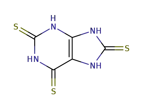 Molecular Structure of 15986-33-1 (7,9-dihydro-3H-purine-2,6,8-trithione)