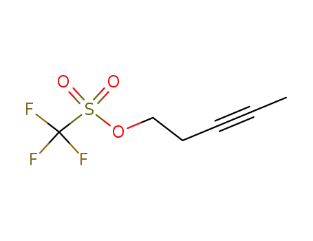 Molecular Structure of 54106-83-1 (Methanesulfonic acid, trifluoro-, 3-pentynyl ester)