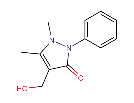 Molecular Structure of 10013-09-9 (3H-Pyrazol-3-one, 1,2-dihydro-4-(hydroxymethyl)-1,5-dimethyl-2-phenyl-)