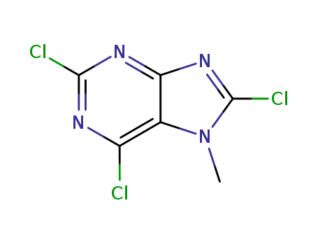 Molecular Structure of 16404-16-3 (2,6,8-TRICHLORO-7-METHYLPURINE)