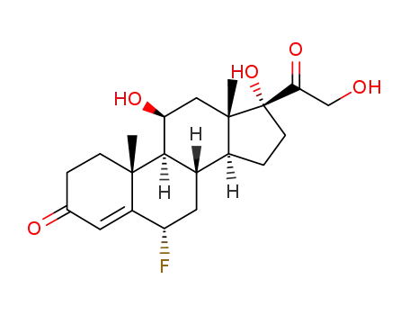 Molecular Structure of 1053-58-3 (6-alpha-Fluorhydrocortisone)