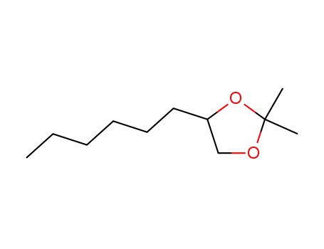 Molecular Structure of 79413-15-3 (2,2-Dimethyl-4-hexyl-1,3-dioxolane)