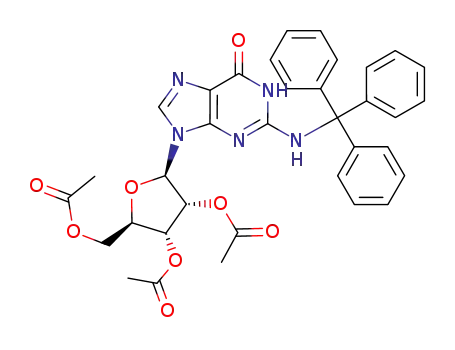 Guanosine, N-(triphenylmethyl)-, 2',3',5'-triacetate