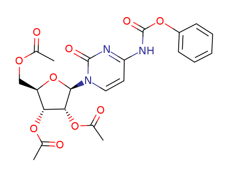 Molecular Structure of 153120-92-4 (Cytidine, N-(phenoxycarbonyl)-, 2',3',5'-triacetate)