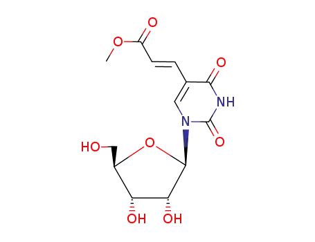 Molecular Structure of 58931-19-4 ((E)-5-(2-CARBOMETHOXYVINYL)URIDINE)