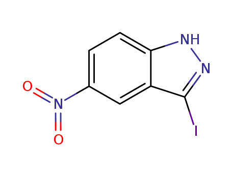 Molecular Structure of 70315-69-4 (1H-Indazole,3-iodo-5-nitro-)