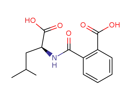 Molecular Structure of 6707-69-3 (Benzoic acid, 2-[[[(1S)-1-carboxy-3-methylbutyl]amino]carbonyl]-)