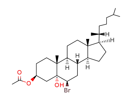 Cholestane-3,5-diol,6-bromo-, 3-acetate, (3b,5a,6b)- cas  56376-32-0