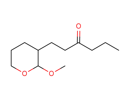 Molecular Structure of 112698-07-4 (3-Hexanone, 1-(tetrahydro-2-methoxy-2H-pyran-3-yl)-)