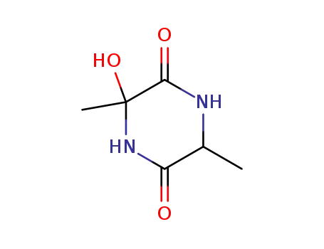 Molecular Structure of 127605-72-5 (2,5-Piperazinedione,3-hydroxy-3,6-dimethyl-(9CI))