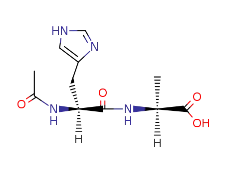 Molecular Structure of 61389-34-2 (L-Alanine, N-(N-acetyl-L-histidyl)-)