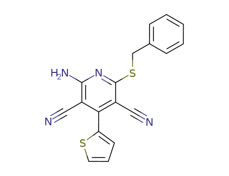 2-amino-6-(benzylsulfanyl)-4-(2-thienyl)-3,5-pyridinedicarbonitrile