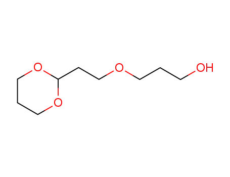 Molecular Structure of 101563-40-0 (1-Propanol, 3-[2-(1,3-dioxan-2-yl)ethoxy]-)