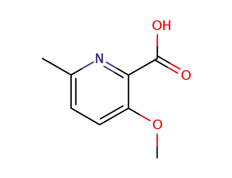 Molecular Structure of 95109-37-8 (3-Methoxy-6-Methyl-2-pyridinecarboxylic acid)