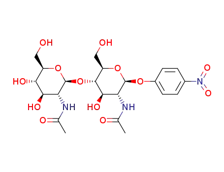 Molecular Structure of 7284-16-4 (P-NITROPHENYL BETA-D-N,N'-DIACETYLCHITOBIOSE)