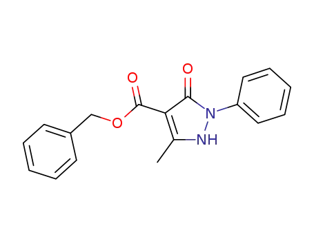 Molecular Structure of 913376-49-5 (benzyl 5-methyl-3-oxo-2-phenyl-2,3-dihydro-1H-pyrazole-4-carboxylate)