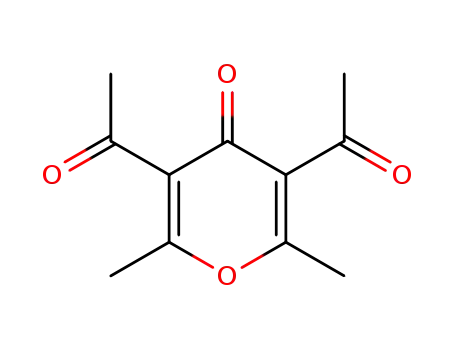 Molecular Structure of 19396-77-1 (3,5-Diacetyl-2,6-dimethyl-4H-pyran-4-one)
