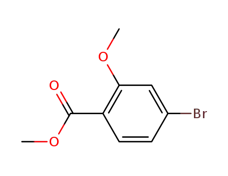 Molecular Structure of 139102-34-4 (METHYL 4-BROMO-2-METHOXYBENZOATE  98)