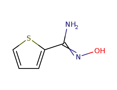 Molecular Structure of 53370-51-7 (N'-HYDROXY-2-THIOPHENECARBOXIMIDAMIDE)