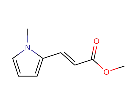 Molecular Structure of 69917-84-6 ((E)-Methyl 3-(1-Methyl-1H-pyrrol-2-yl)acrylate)