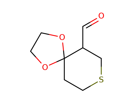 Molecular Structure of 137909-90-1 (1,4-Dioxa-8-thiaspiro[4.5]decane-6-carboxaldehyde)
