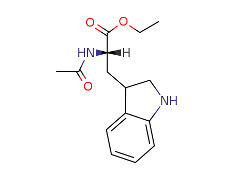 Molecular Structure of 68262-53-3 (1H-Indole-3-propanoic acid, a-(acetylamino)-2,3-dihydro-, ethyl ester)