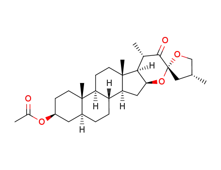 Cholestan-22-one, 3-(acetyloxy)-16,23:23,26-diepoxy-,
(3b,5a,16b,23R,25R)-
