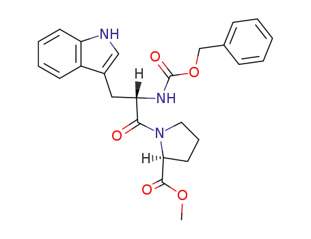 Molecular Structure of 55782-87-1 (L-Proline, 1-[N-[(phenylmethoxy)carbonyl]-L-tryptophyl]-, methyl ester)