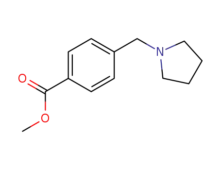 Molecular Structure of 160598-45-8 (METHYL 4-(PYRROLIDIN-1-YLMETHYL)BENZOATE)