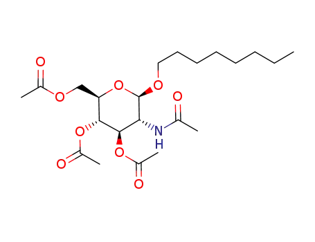 Molecular Structure of 173725-22-9 (OCTYL-2-ACETAMIDO-3,4,6-TRI-O-ACETYL-2-DEOXY-BETA-D-GLUCOPYRANOSIDE)