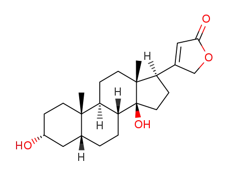 Molecular Structure of 545-52-8 (3α,14β-Dihydroxy-5β,14β-carda-20(22)-enolide)