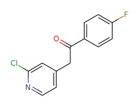 Molecular Structure of 158876-69-8 (Ethanone, 2-(2-chloro-4-pyridinyl)-1-(4-fluorophenyl)-)