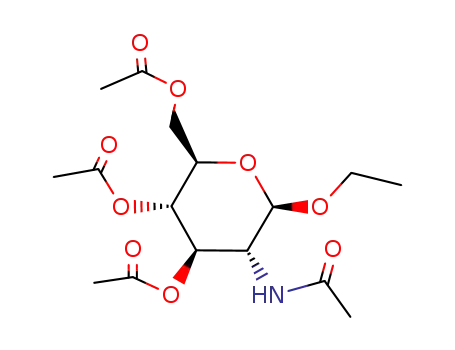 Molecular Structure of 76155-50-5 (ETHYL 2-ACETAMIDO-3,4,6-TRI-O-ACETYL-2-DEOXY-BETA-D-GLUCOPYRANOSIDE)