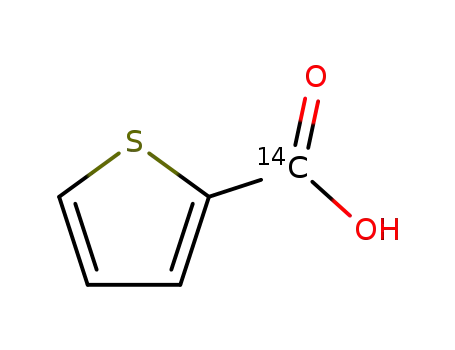 Molecular Structure of 61714-13-4 (2-THIOPHENECARBOXYLIC ACID, [CARBOXYL-14C])