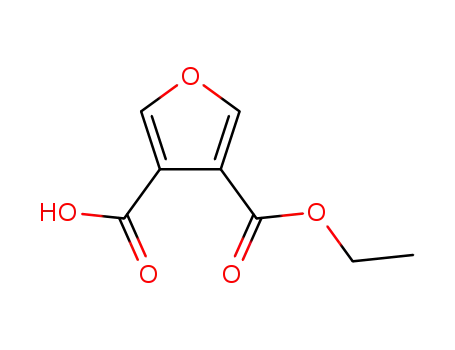 Molecular Structure of 34501-80-9 (4-(ethoxycarbonyl)furan-3-carboxylic acid)