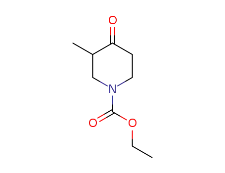 Molecular Structure of 22106-20-3 (3-Methyl-4-oxo-1-piperidinecarboxylic acid ethyl ester)