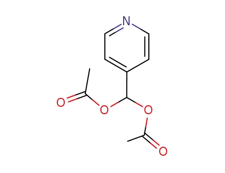 Molecular Structure of 132643-64-2 (Methanediol, 4-pyridinyl-, diacetate (ester))