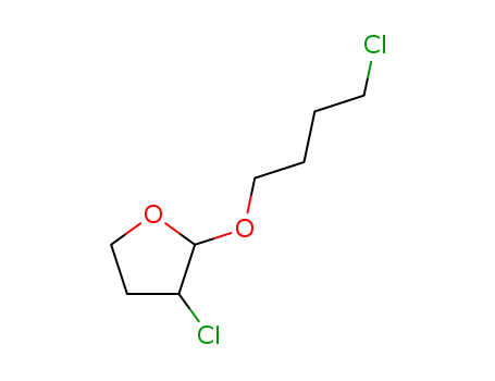 Molecular Structure of 20191-97-3 (Furan, 3-chloro-2-(4-chlorobutoxy)tetrahydro-)